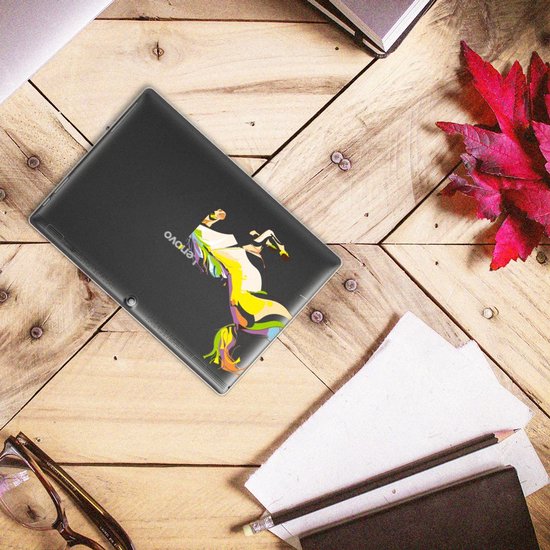 Housse Lenovo Tab 10 | Tab 2 A10-30 Tablet Cover Enfants Horse Color avec côtés transparents
