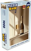 Puzzel Champagne - Beige - Schaduw - Bubbels - Legpuzzel - Puzzel 1000 stukjes volwassenen