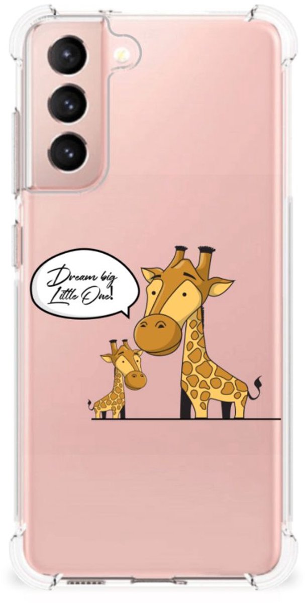 Back Cover voor Samsung Galaxy S21 FE Stevig Bumper Hoesje Giraffe