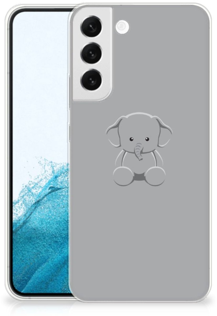 Samsung Galaxy S22 Plus Telefoonhoesje met Naam Grijs Baby Olifant