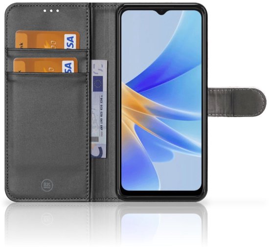 Coque Téléphone OPPO A17 PU Premium Housse pour Belles Fleurs Cadeau d'anniversaire Petite Amie