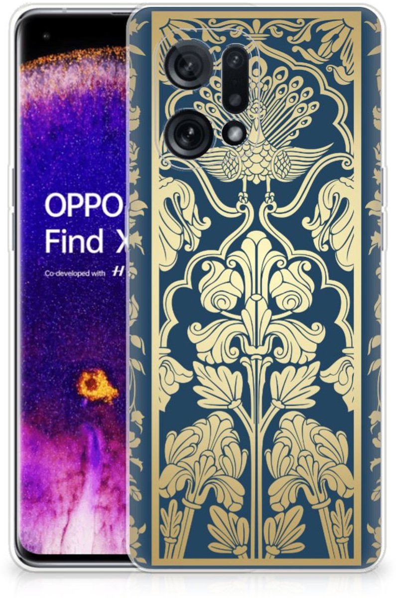 OPPO Find X5 TPU Case Beige Flowers