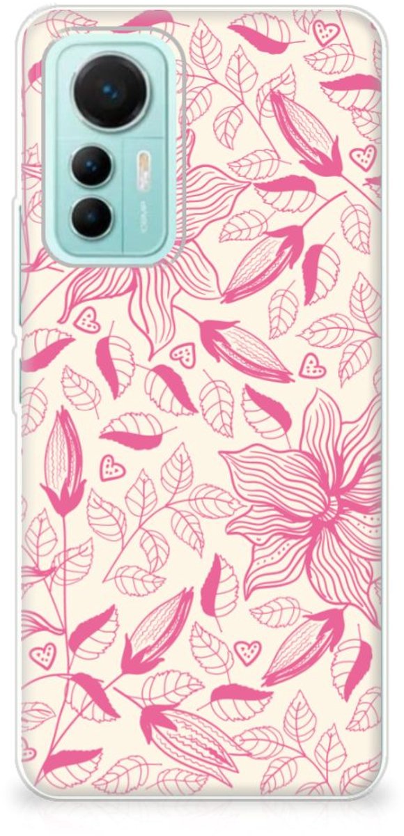 Xiaomi 12 Lite TPU Case Pink Flowers