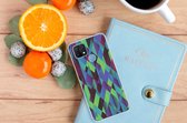Coque en silicone TPU OPPO A15 naam Coque pour smartphone Abstrait Vert Blauw