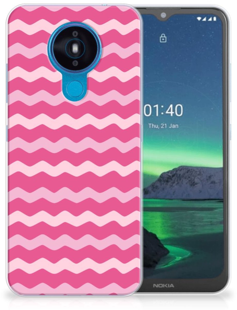 Nokia 1.4 TPU bumper Waves Pink