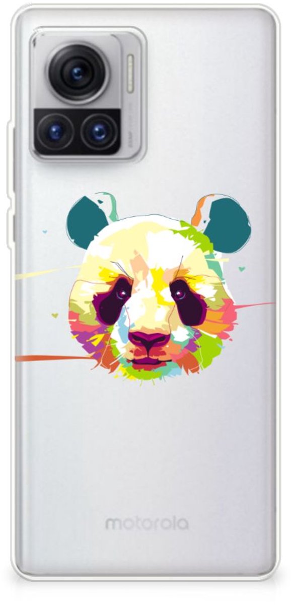 Motorola Moto X30 Pro Telefoonhoesje met Naam Panda Color
