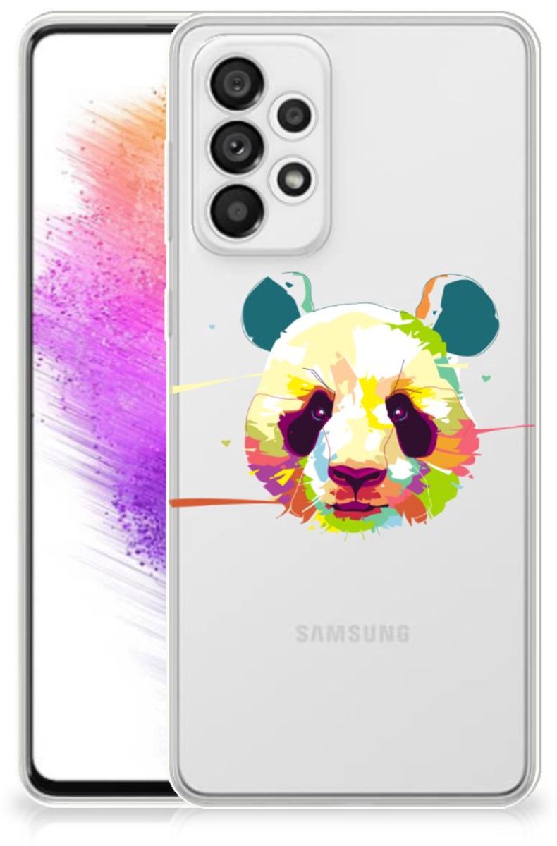 Samsung Galaxy A73 5G Telefoonhoesje met Naam Panda Color