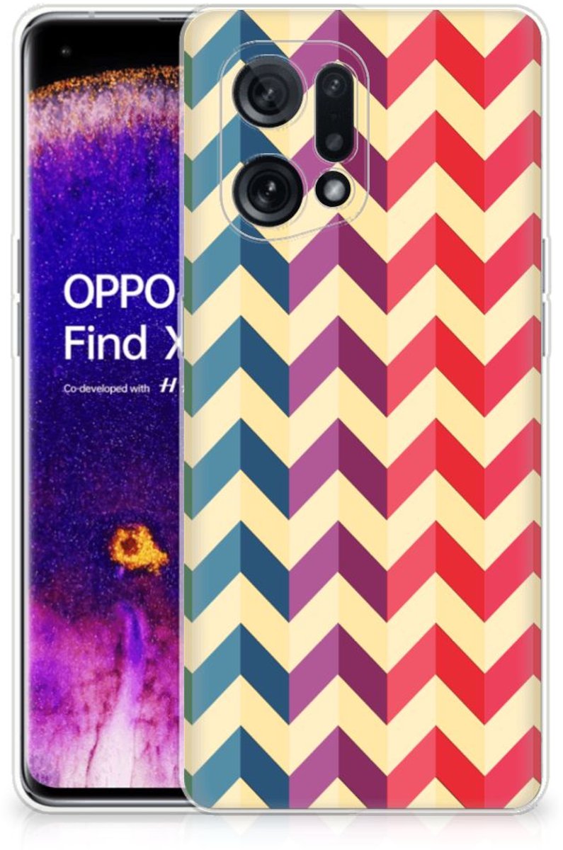 OPPO Find X5 TPU bumper Zigzag Multi Color