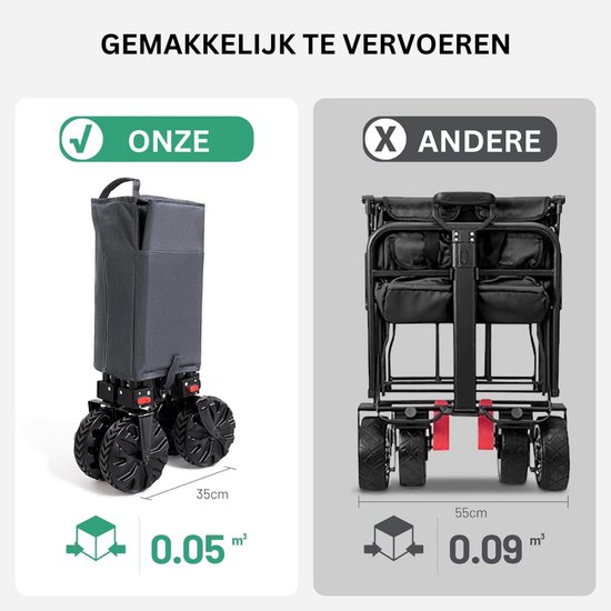 ApexArte® Bolderkar Opvouwbaar Luchtbanden van ApexArte — afbeelding 5