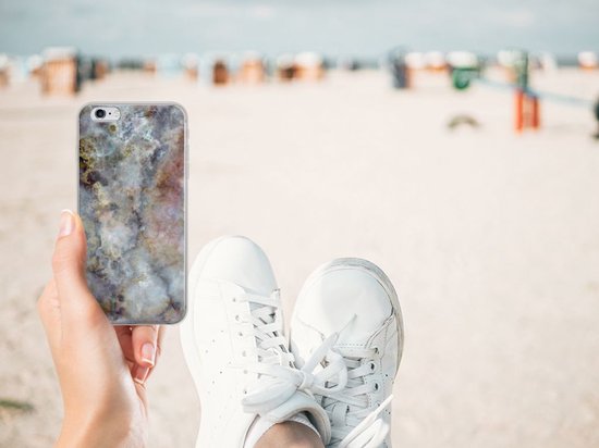 Housse TPU Silicone Etui pour Apple iPhone 6 | 6s Coque Marbre Gris