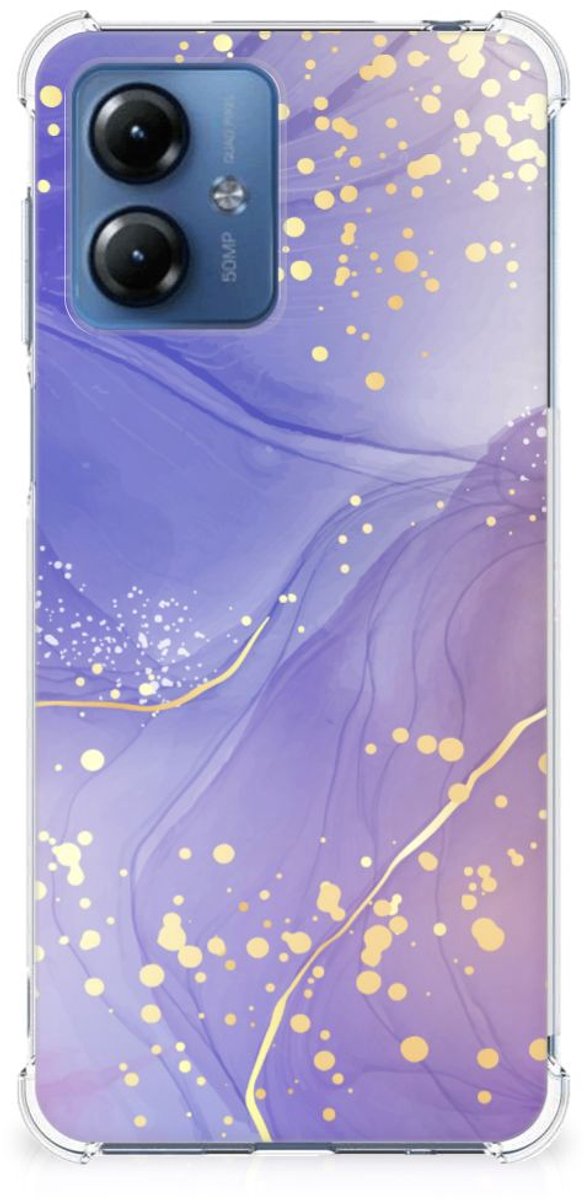 Back Cover voor Motorola Moto G14 Watercolor Paars
