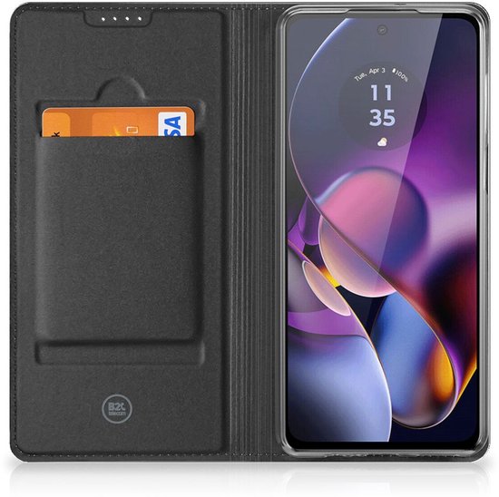 Coque magnétique à carreaux rouges Motorola Moto G54