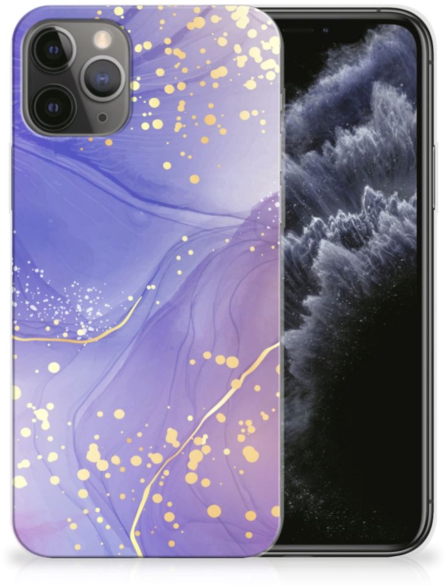Hoesje maken voor Apple iPhone 11 Pro Watercolor Paars