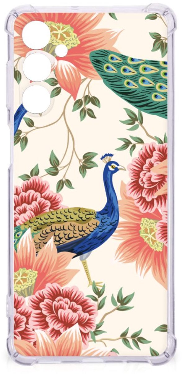 Case Anti-shock voor Samsung Galaxy M54 Pink Peacock