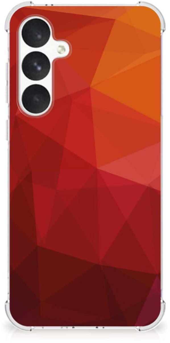 Shockproof Case voor Samsung Galaxy A55 Polygon Red