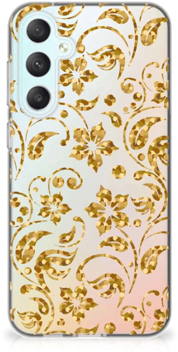 Samsung Galaxy S23 FE TPU Case Gouden Bloemen