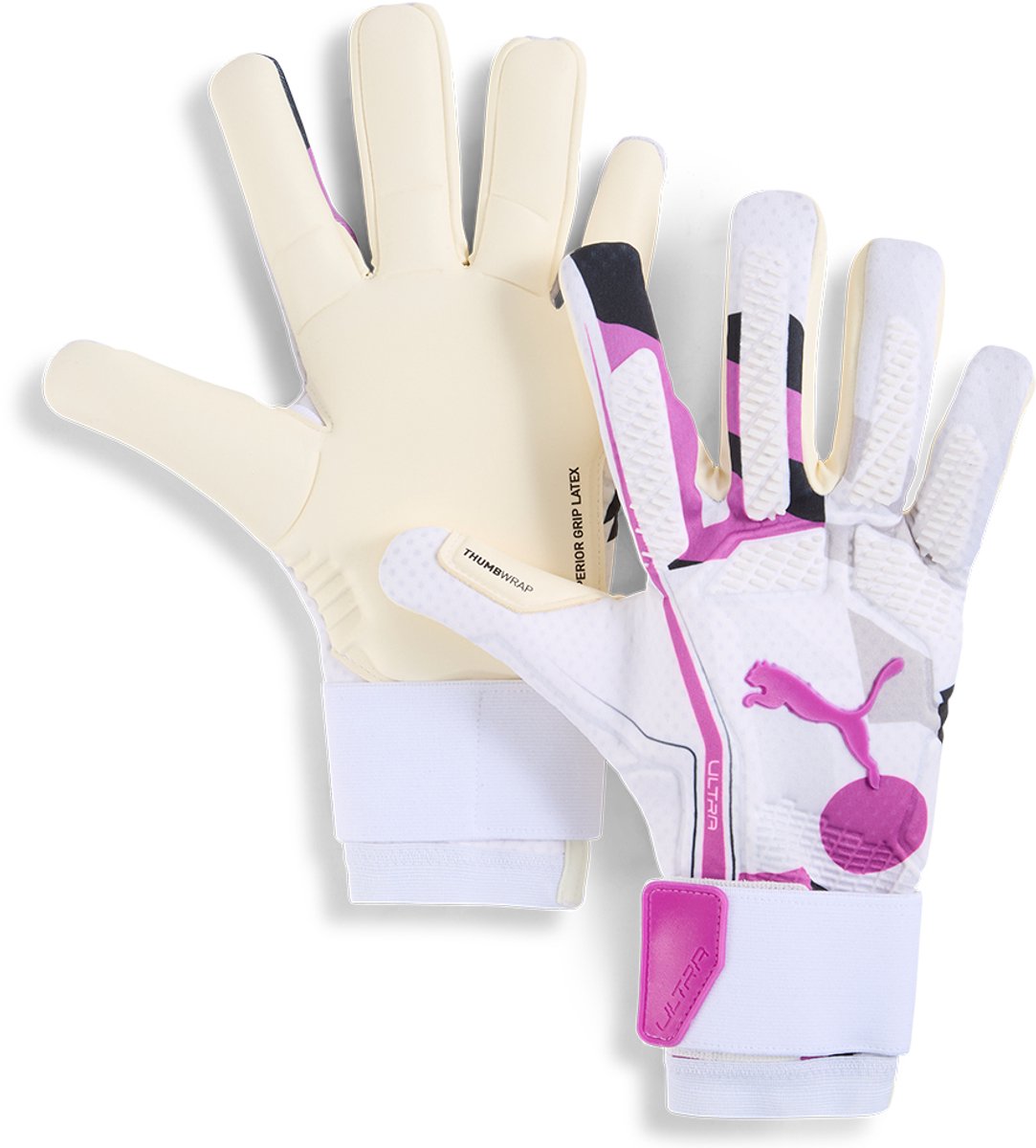 Puma Ultra Ultimate Forever Hybrid White Pure Magenta Keepershandschoenen - Maat 8.5