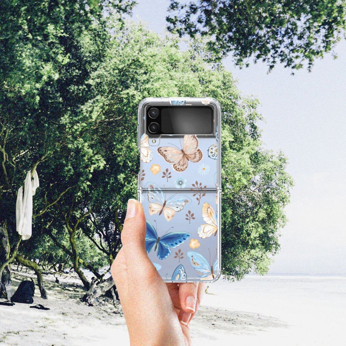 TPU Hoesje voor Samsung Galaxy Z Flip 4 Vlinder