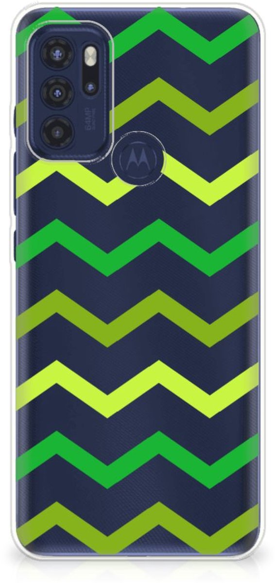 Motorola Moto G60s TPU bumper Zigzag Groen