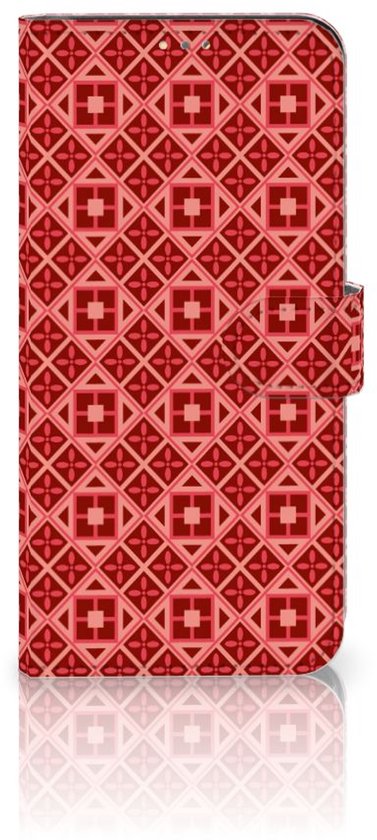 Etui Smartphone OPPO A15 Etui Portefeuille Etui Batik Rouge