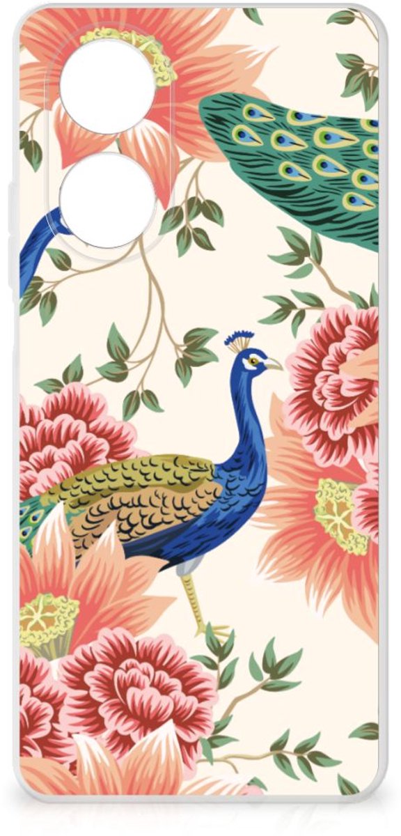 TPU Hoesje voor OPPO A58 4G Pink Peacock