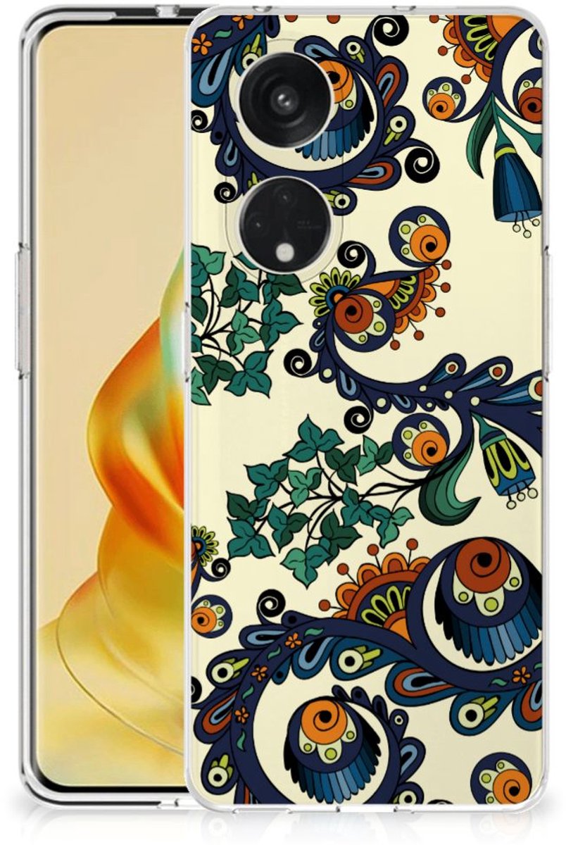 Siliconen Hoesje OPPO Reno8 T 5G Barok Flower