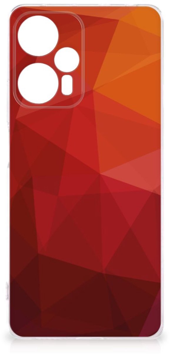 TPU Hoesje voor Xiaomi Poco F5 Polygon Red