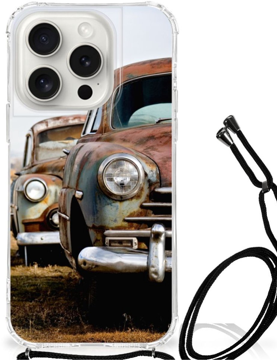 iPhone 15 Pro Anti-shock Hoesje met foto Vintage Auto