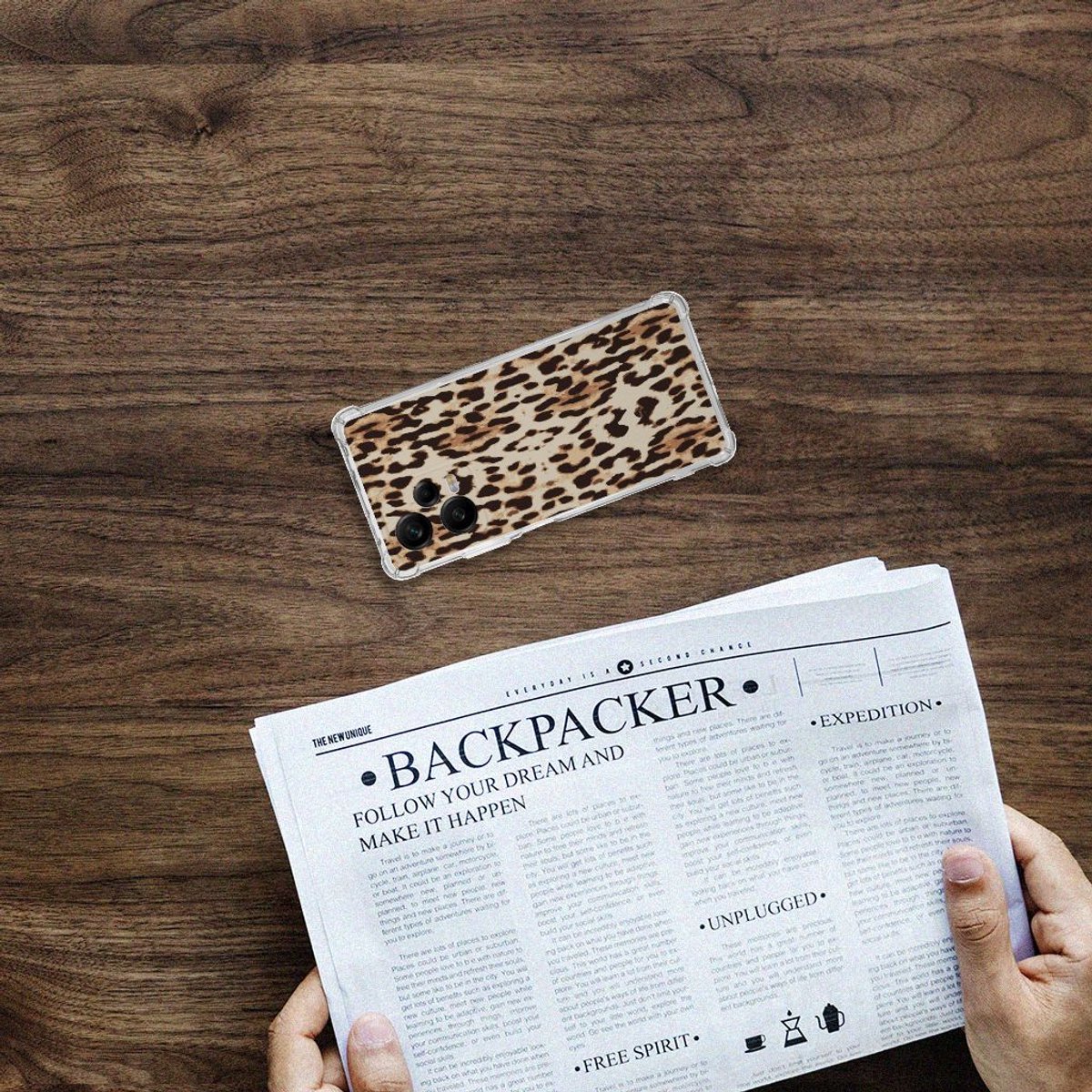 Back Cover voor Xiaomi Redmi Note 12 Pro Case Anti-shock Leopard