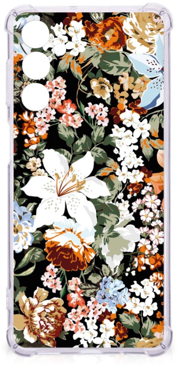 Case voor Samsung Galaxy M54 Dark Flowers