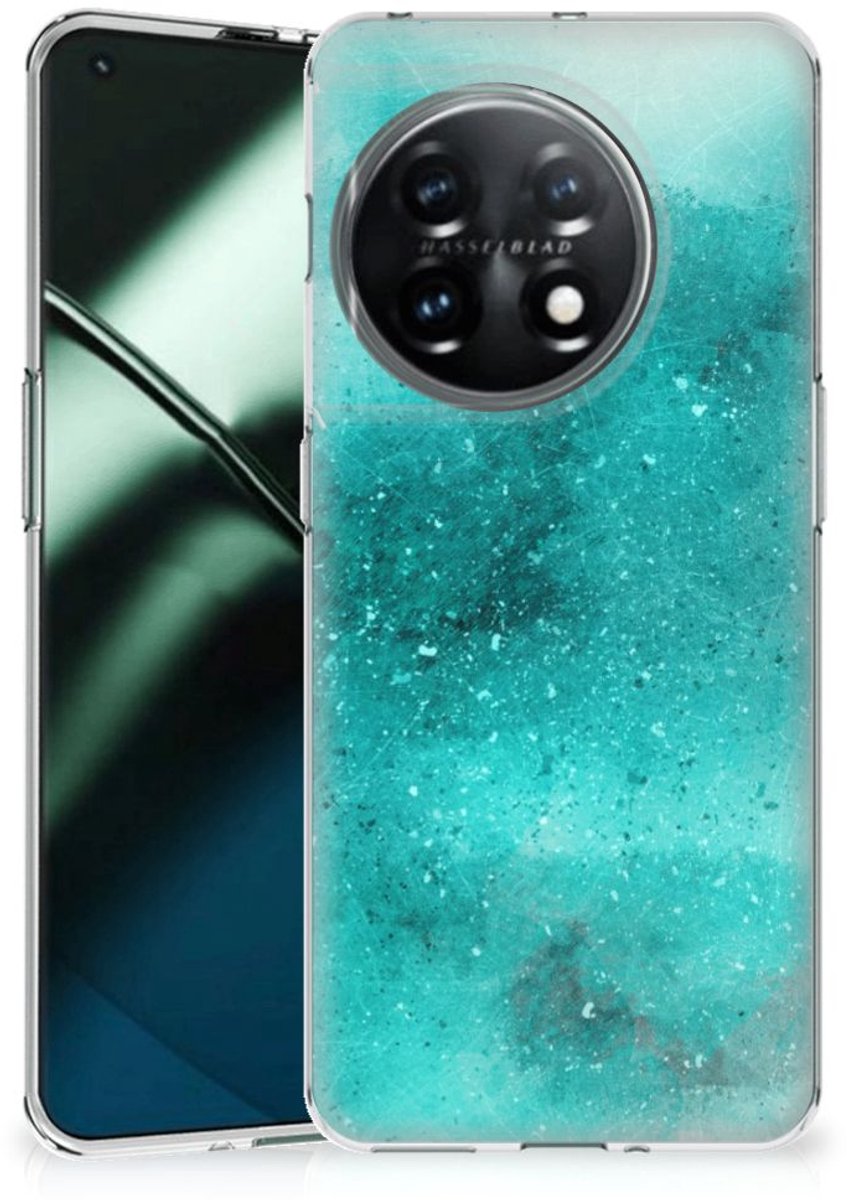 Back Cover voor Hoesje maken OnePlus 11 Painting Blue