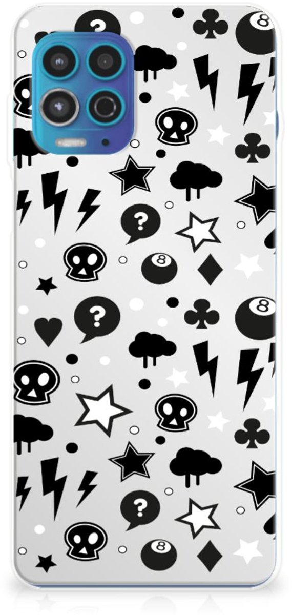 Silicone Back Case Motorola Moto G100 Silver Punk
