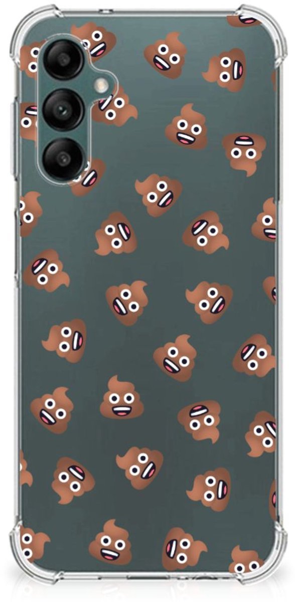 Doorzichtige Silicone Hoesje voor Samsung Galaxy A14 5G/4G Poep Emojis