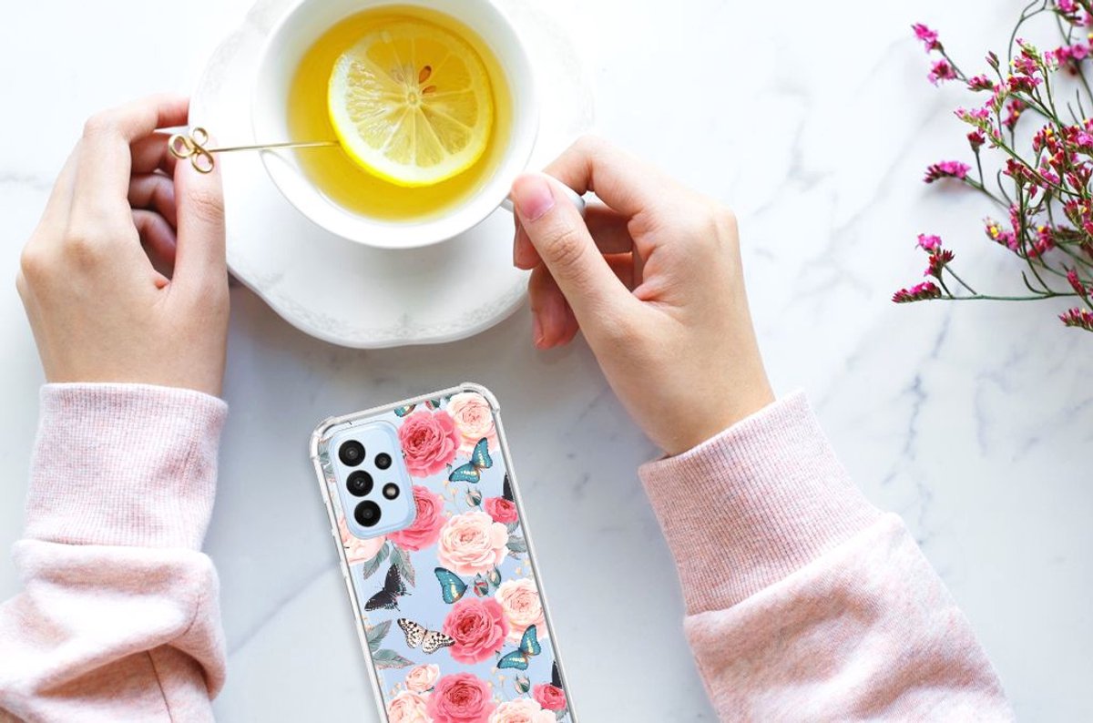 Samsung Galaxy A23 Case Butterfly Roses