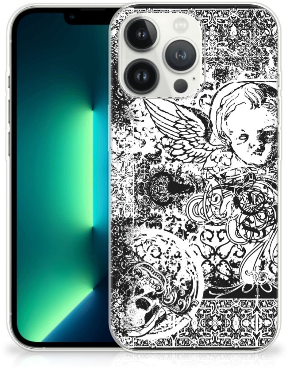 Silicone Back Case iPhone 13 Pro Max Skulls Angel