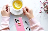 Coque en silicone pour iPhone 14 Pro Max avec bord transparent Nut Boyfriend