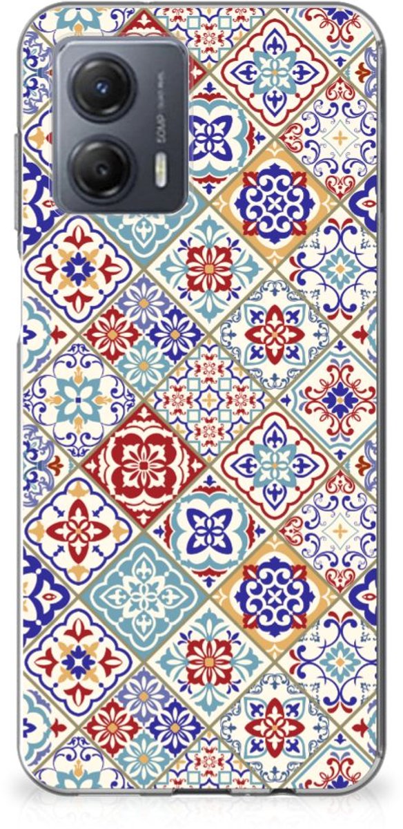 Motorola Moto G53 TPU Siliconen Hoesje Tiles Color