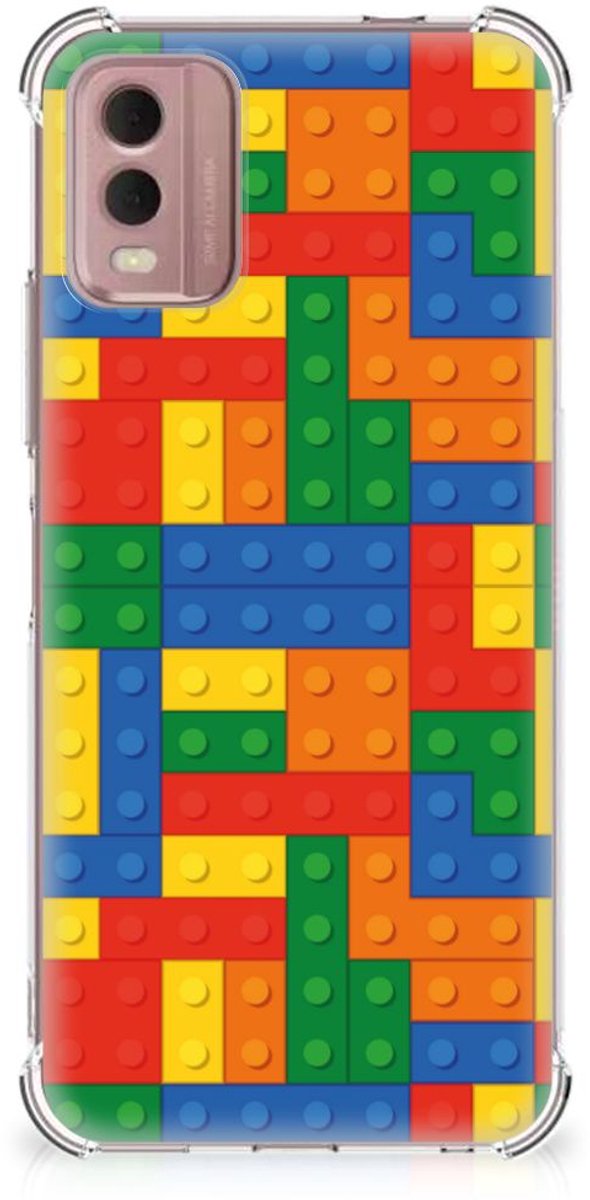 Nokia C32 Doorzichtige Silicone Hoesje Blokken