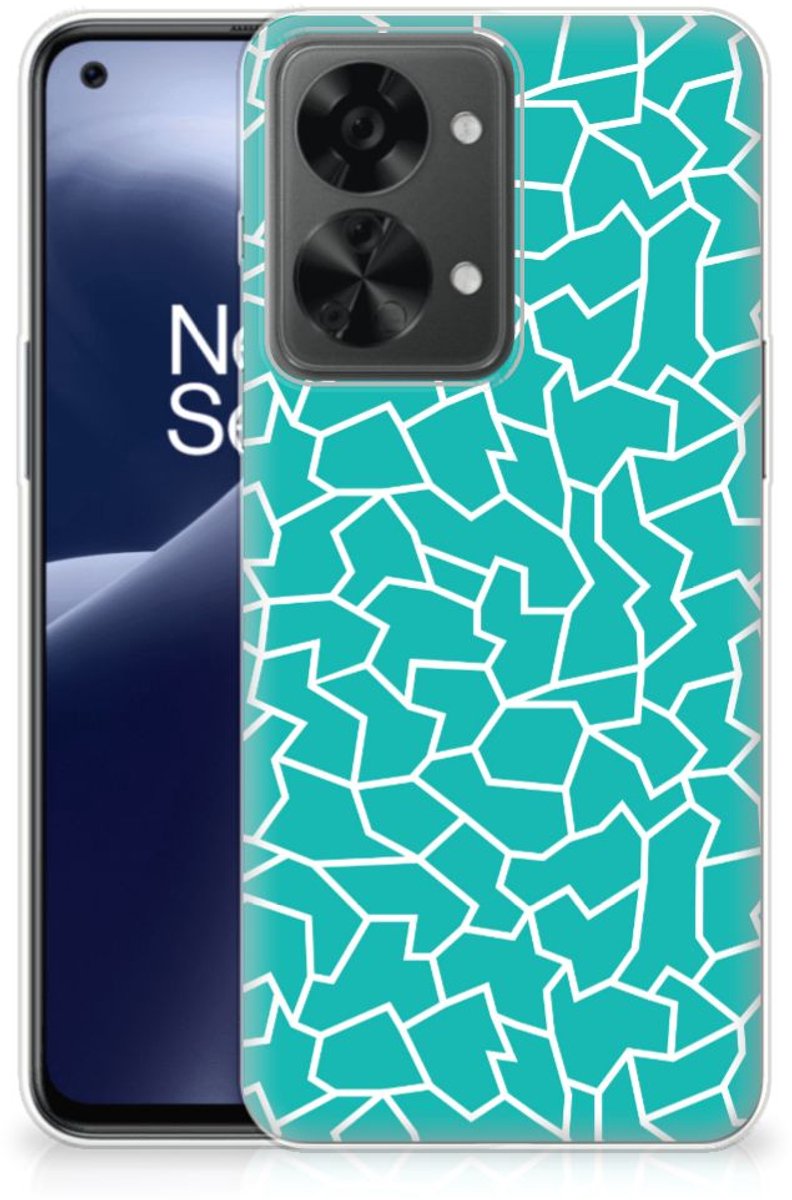 OnePlus Nord 2T Hoesje maken Cracks Blue