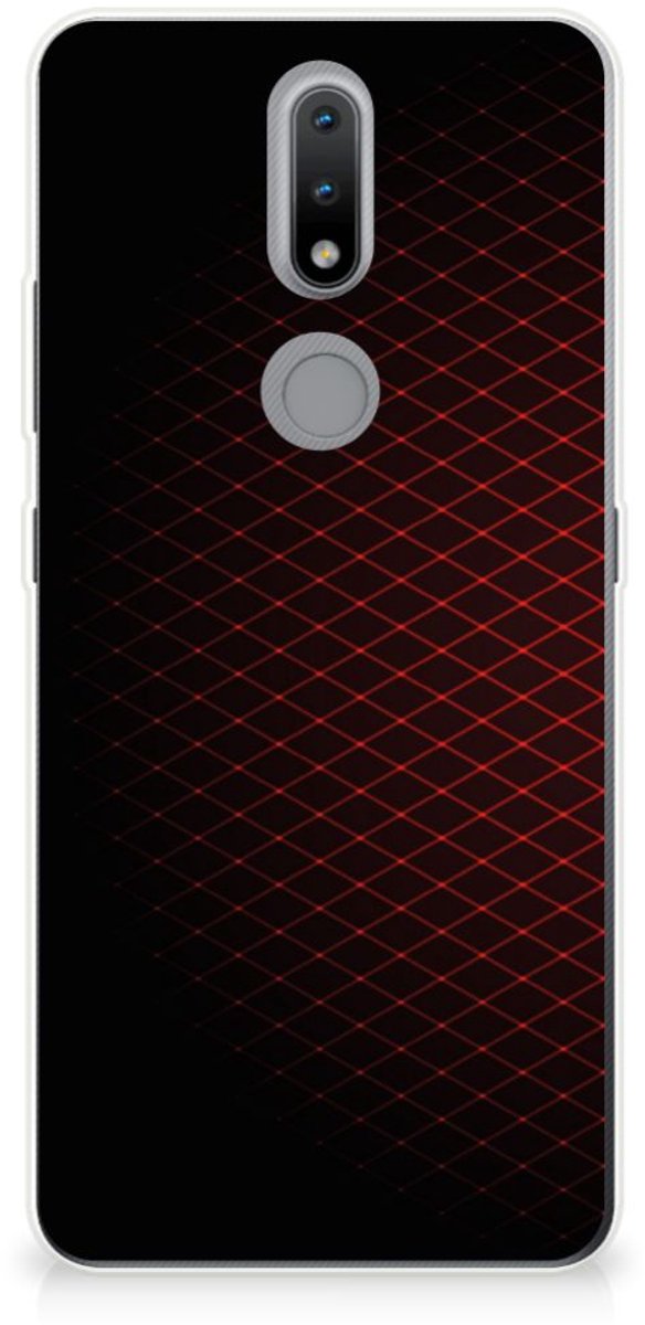 TPU Hoesje voor Nokia 2.4 TPU bumper Geruit Rood
