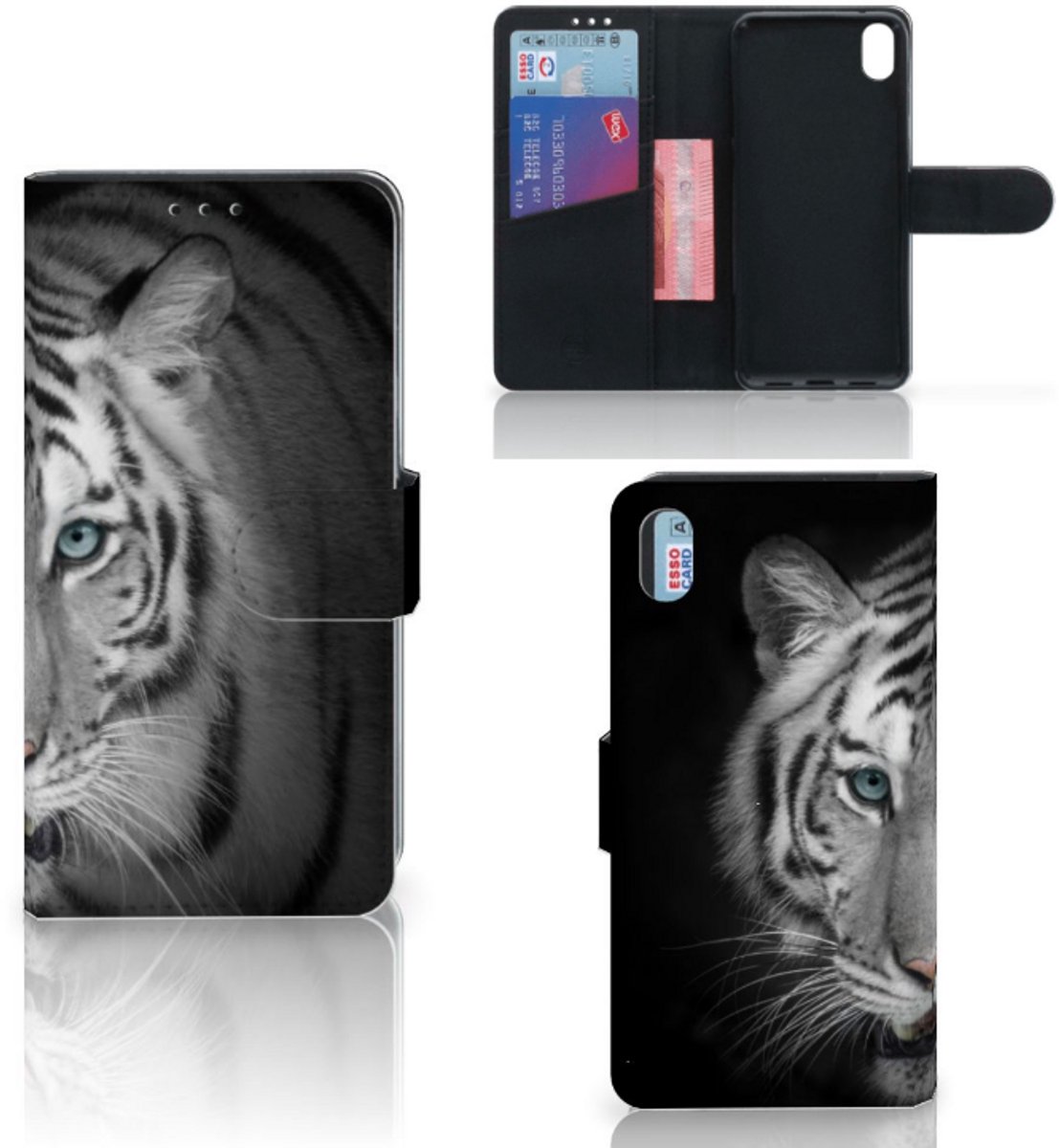 Xiaomi Redmi 7A Telefoonhoesje met Pasjes Tijger