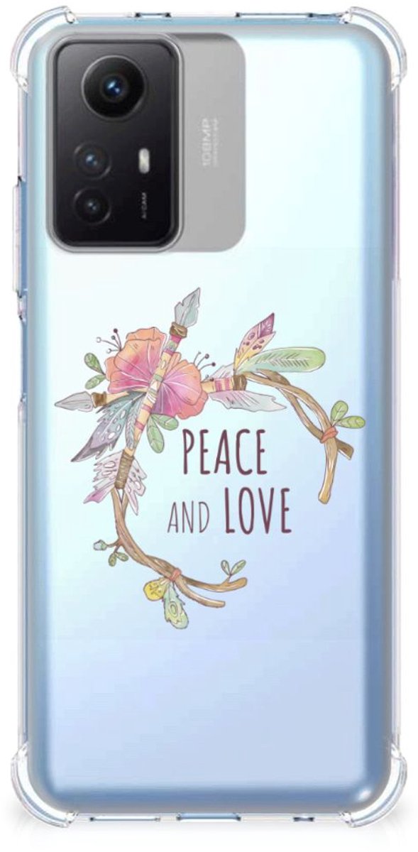 Xiaomi Redmi Note 12s Stevig Bumper Hoesje Boho Text