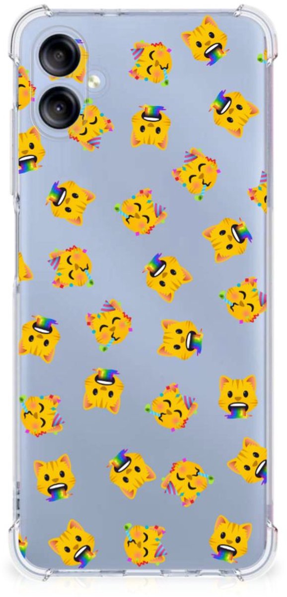 Doorzichtige Silicone Hoesje voor Samsung Galaxy A05 Katten Emojis