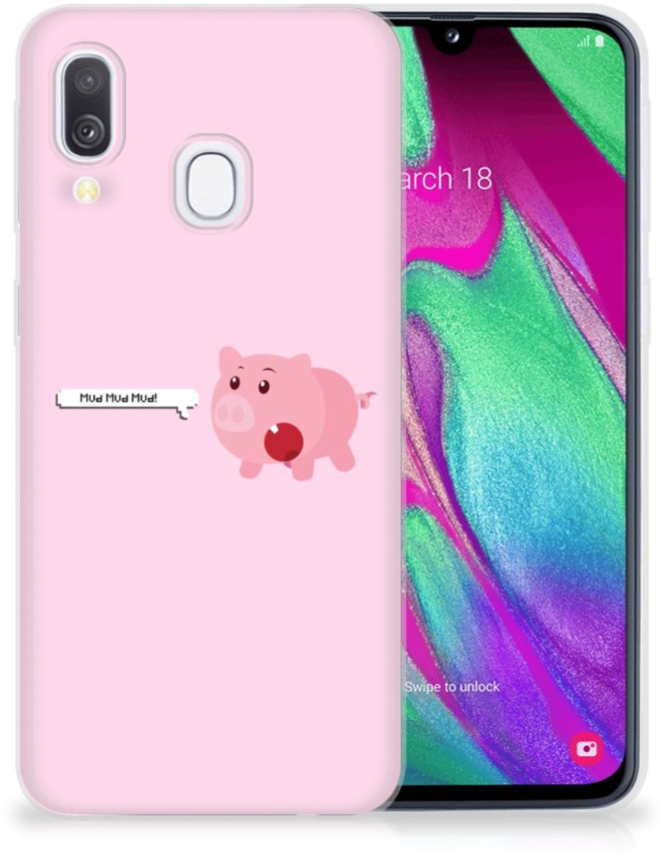 Samsung Galaxy A40 Telefoonhoesje met Naam Pig Mud