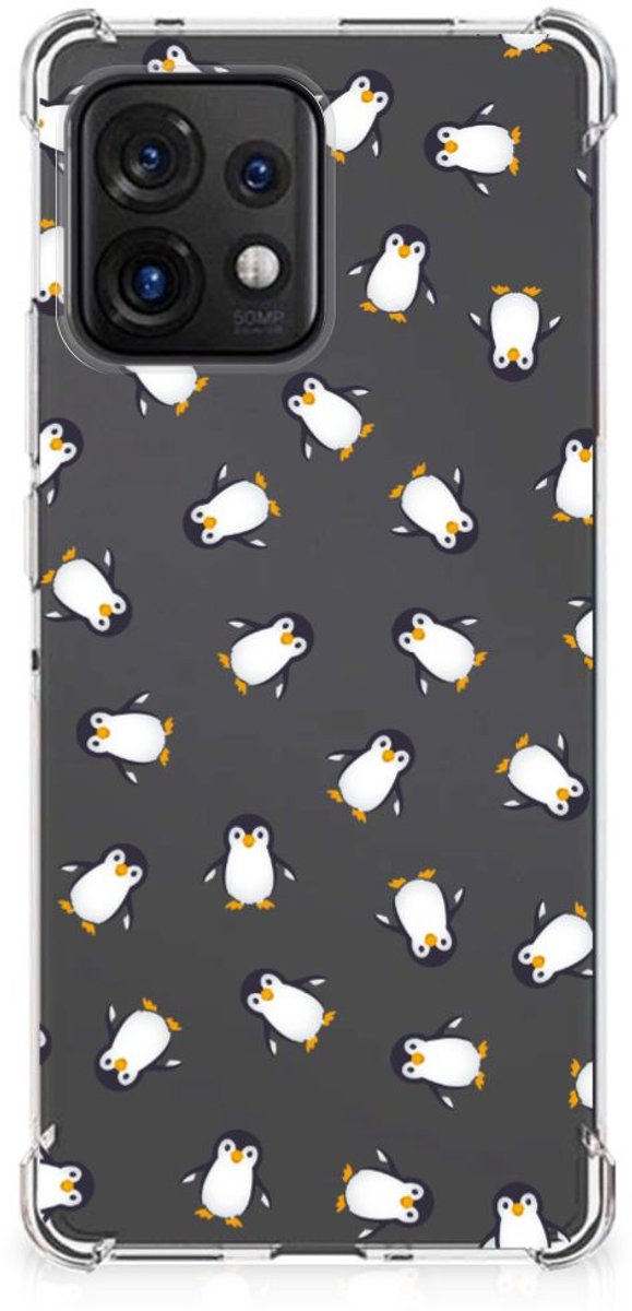 Back Cover voor Doorzichtige Silicone Hoesje voor Motorola Edge 40 Pro Pinguïn