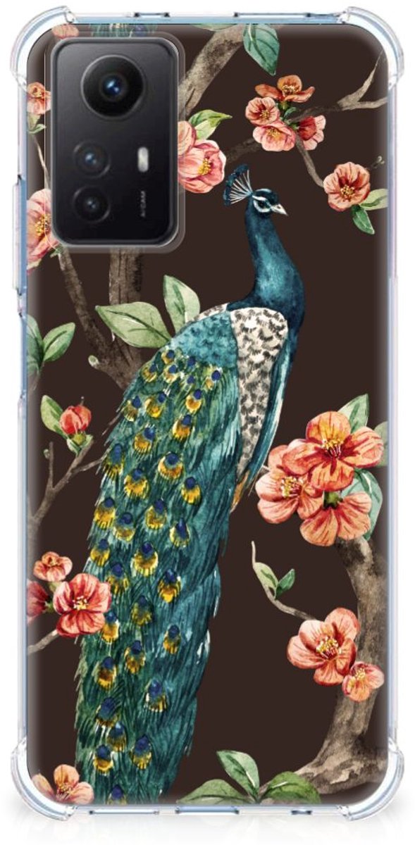 Xiaomi Redmi Note 12s Case Anti-shock Pauw met Bloemen