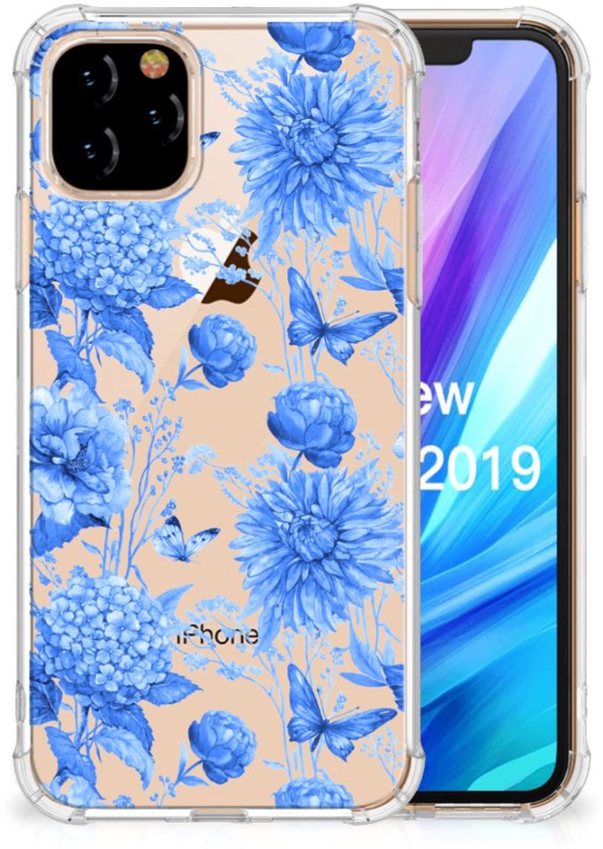 Case voor Apple iPhone 11 Pro Flowers Blue