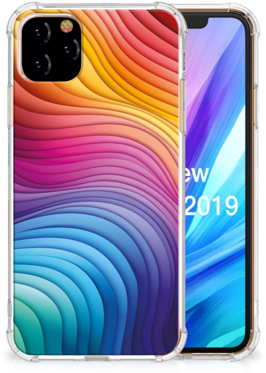 Back Cover voor Shockproof Case voor Apple iPhone 11 Pro Max Regenboog