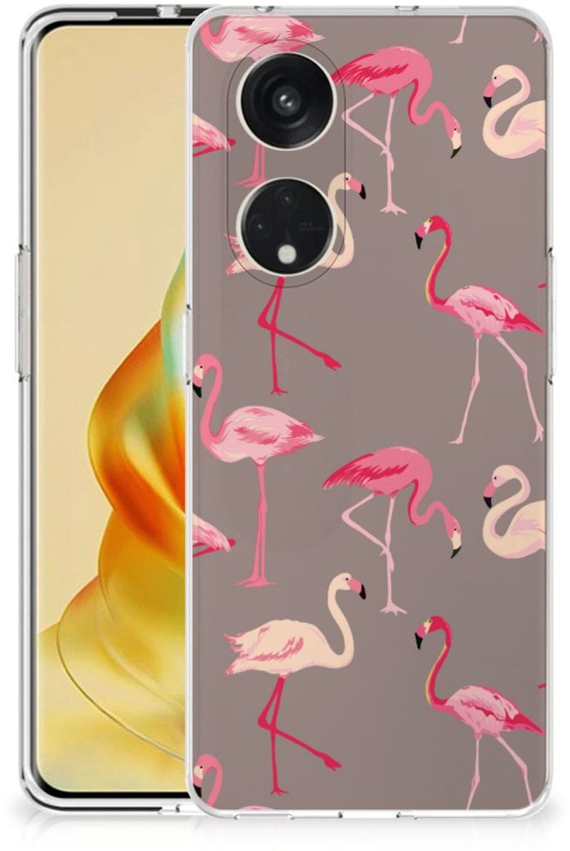 OPPO Reno8 T 5G TPU Hoesje Flamingo