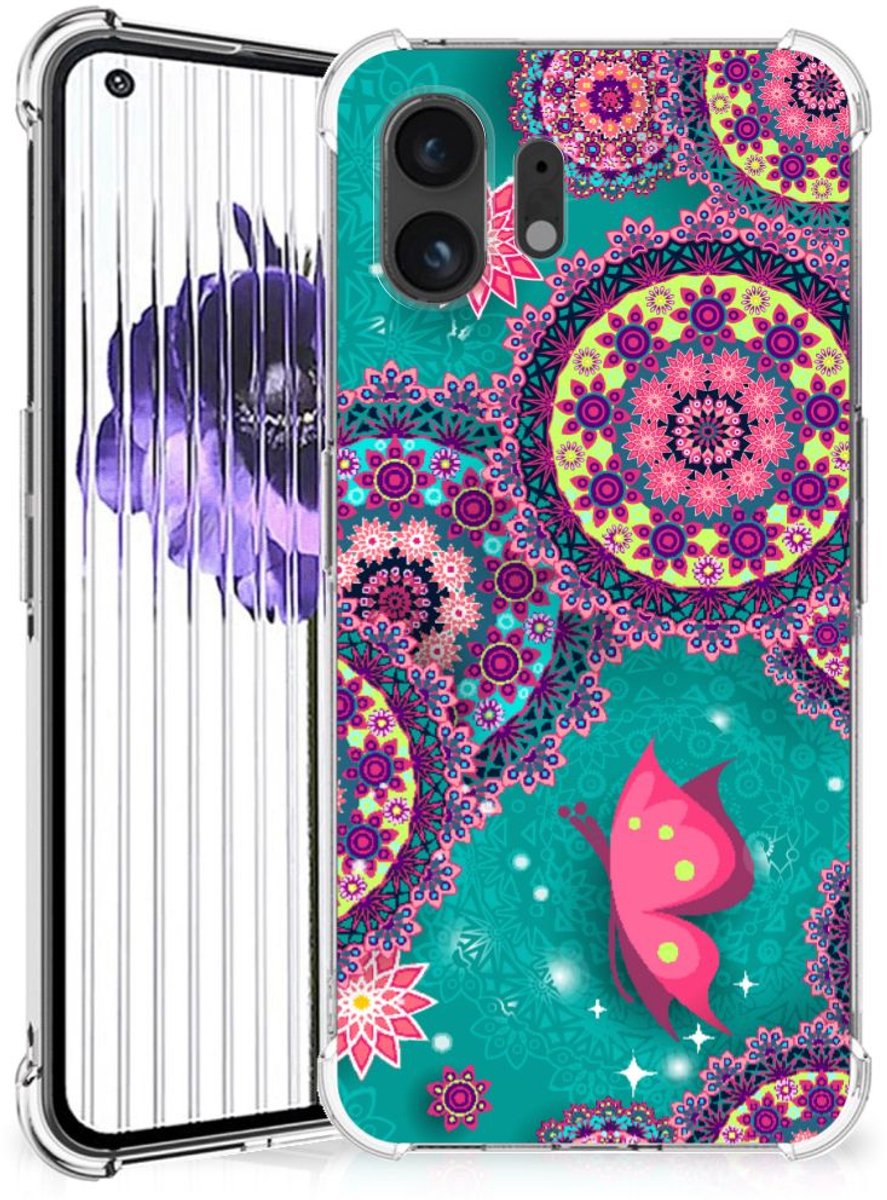 Nothing Phone (2) Back Cover Cirkels en Vlinders